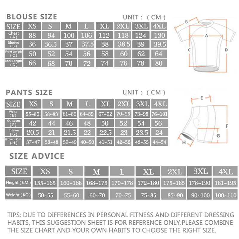 Conjuntos de maillot de ciclis - Cycling Bib Shorts reseña y precio